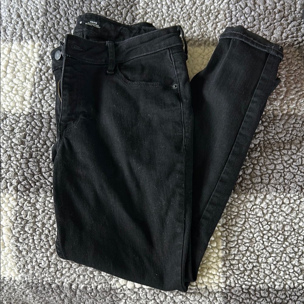Old Navy Black Skinny Jeans Stretchy Denim